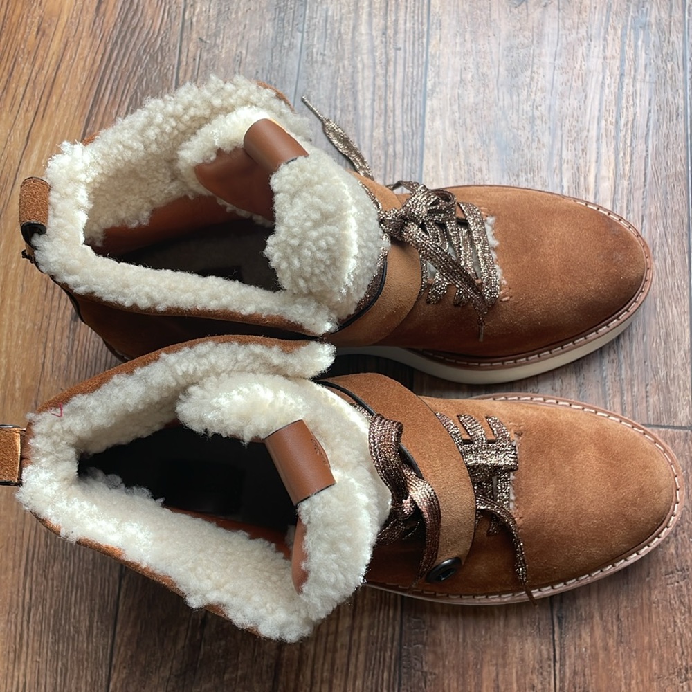 Coach Shoes Coach Urban :Hiker Shearling Platform Boot. Size 10B. New with tag. - Picture 6 of 12